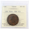 PE-8A (1858) Fisheries & Agriculture Halfpenny Token ICCS Certified VF30 (BR #921)