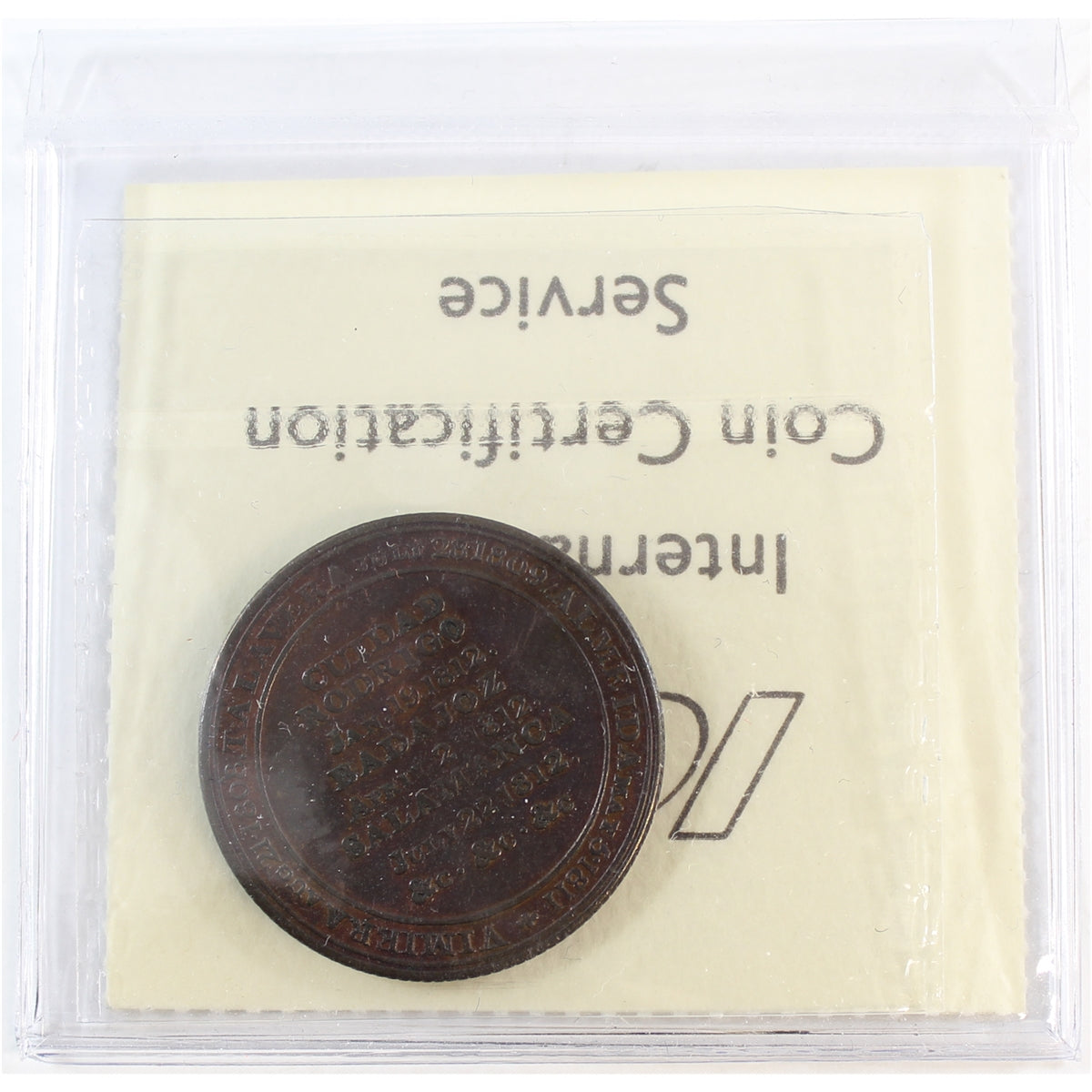 WE-11A Wellington Cuidad Rodrigo Halfpenny Token ICCS Certified EF40 (BR #987)