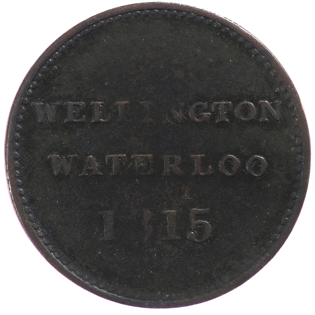WE-15 1815 Wellington Waterloo Bank Token, VF-EF (VF30) $