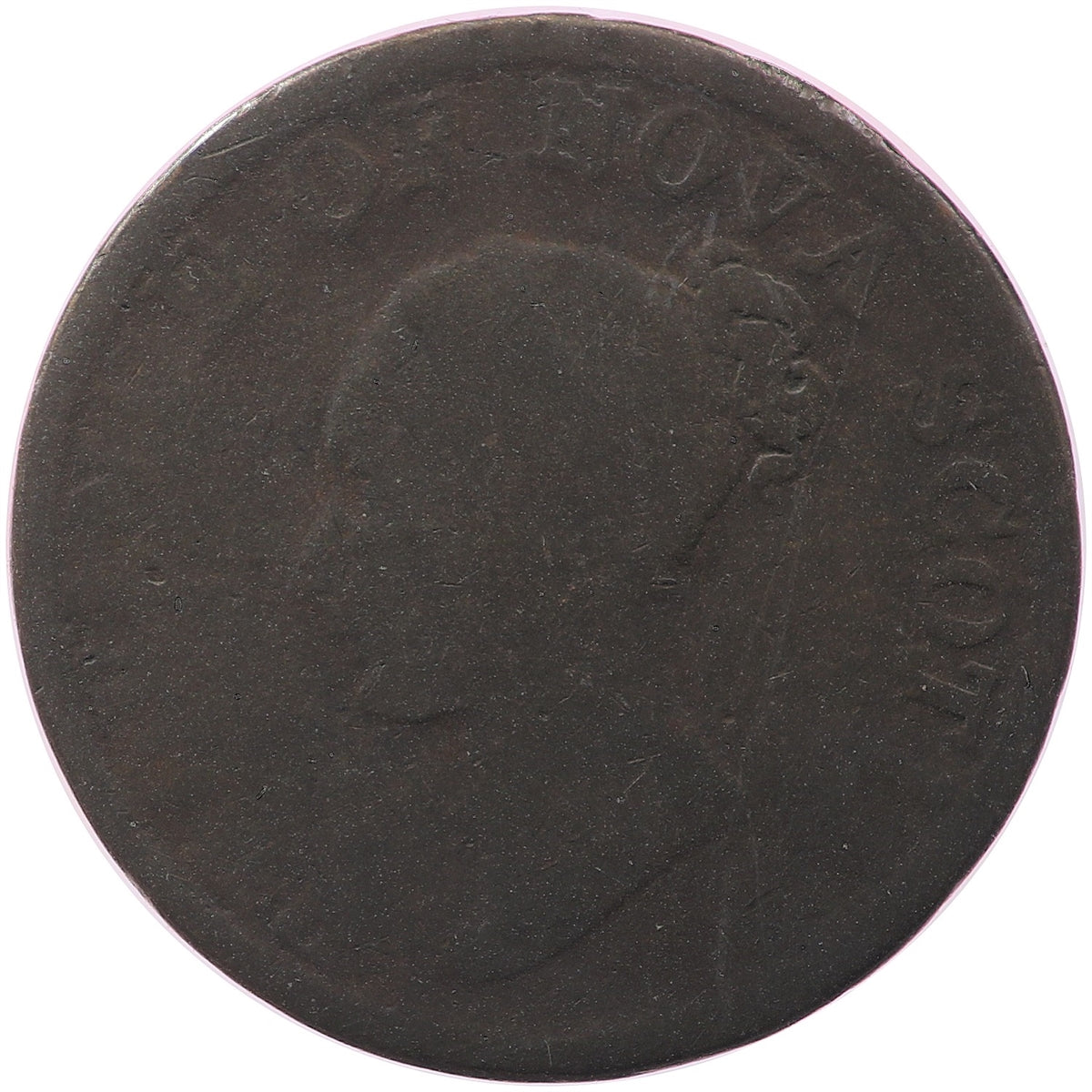 NS-1E1 1840 Nova Scotia Thistle Half Penny Bank Token, Good (G4)