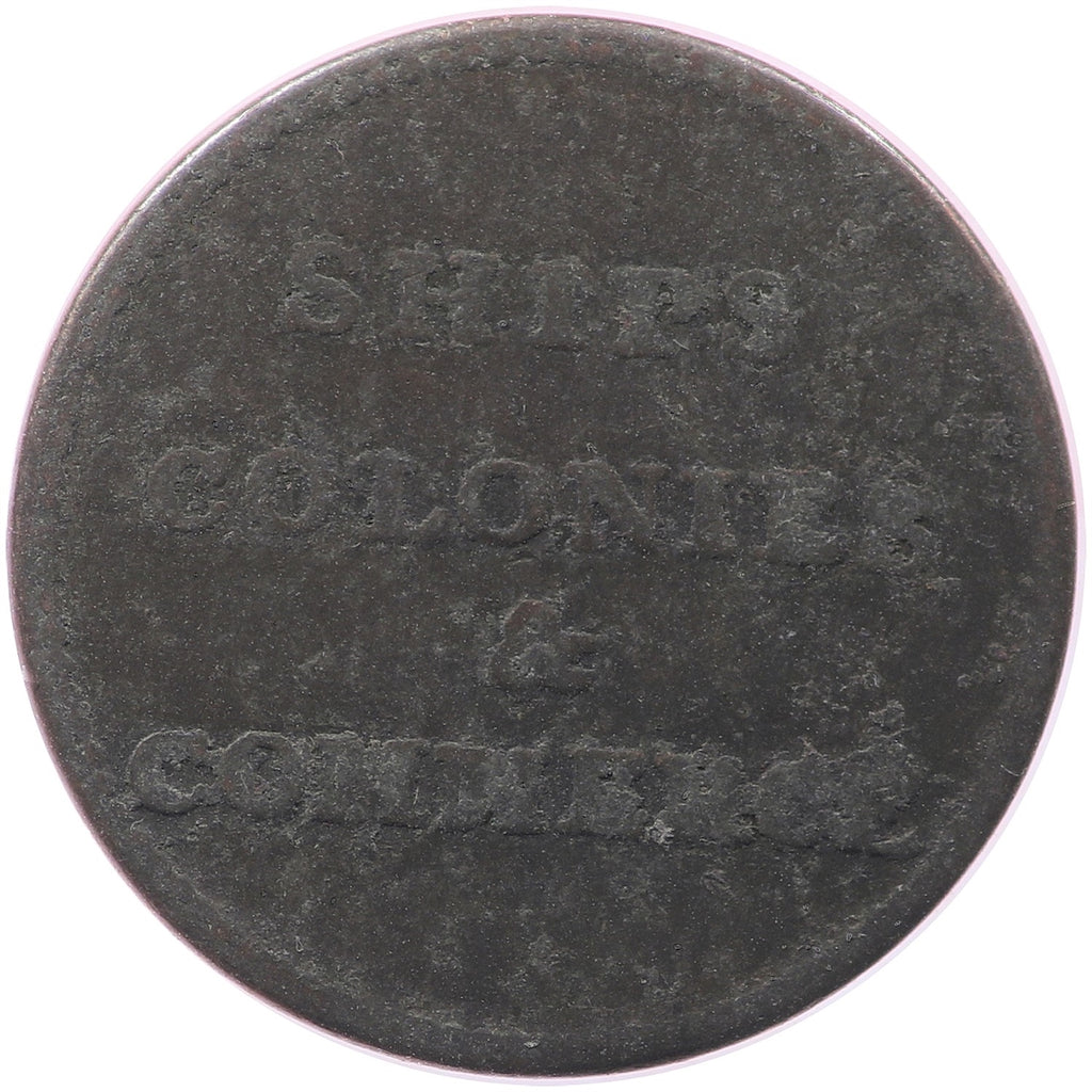 PE-10-8 No Date PEI Ships Colonies & Commerce Bank Token, VG-F (VG10)