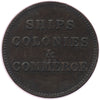PE-10-30 No Date (1835) PEI Ships Colonies & Commerce Bank Token, VF-EF (VF30)