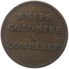 PE-10-30 No Date (1835) PEI Ships Colonies & Commerce Bank Token Very Fine (VF20)