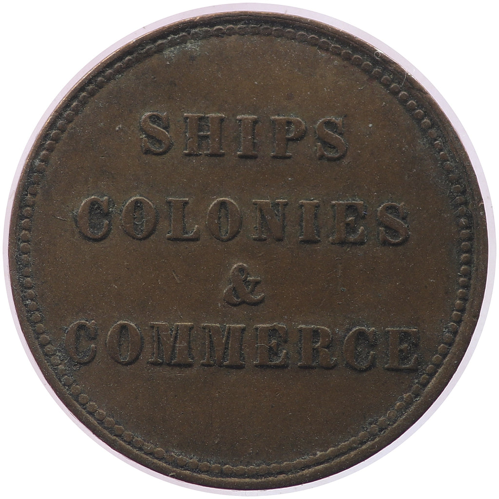 PE-10-40 No Date PEI Ships Colonies & Commerce Bank Token, VF-EF (VF30) $