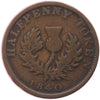 NS-1E2 1840 Nova Scotia Victoria Thistle Half Penny Token Very Good (VG8)