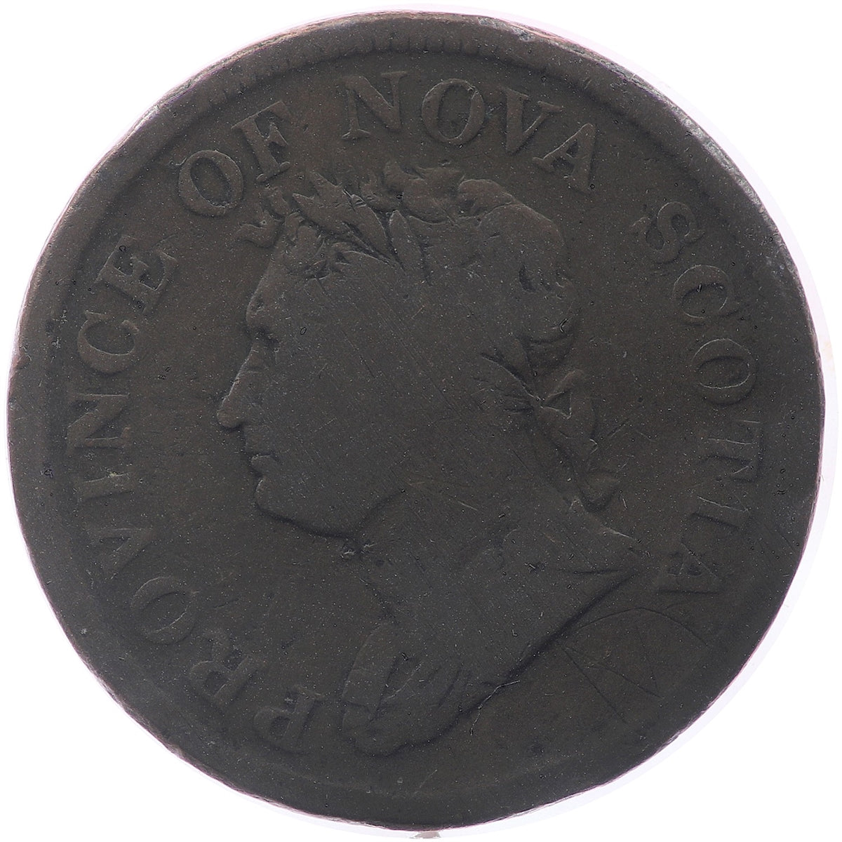 NS-2B1 1832 Nova Scotia George IV Thistle Penny Token G-VG (G6)