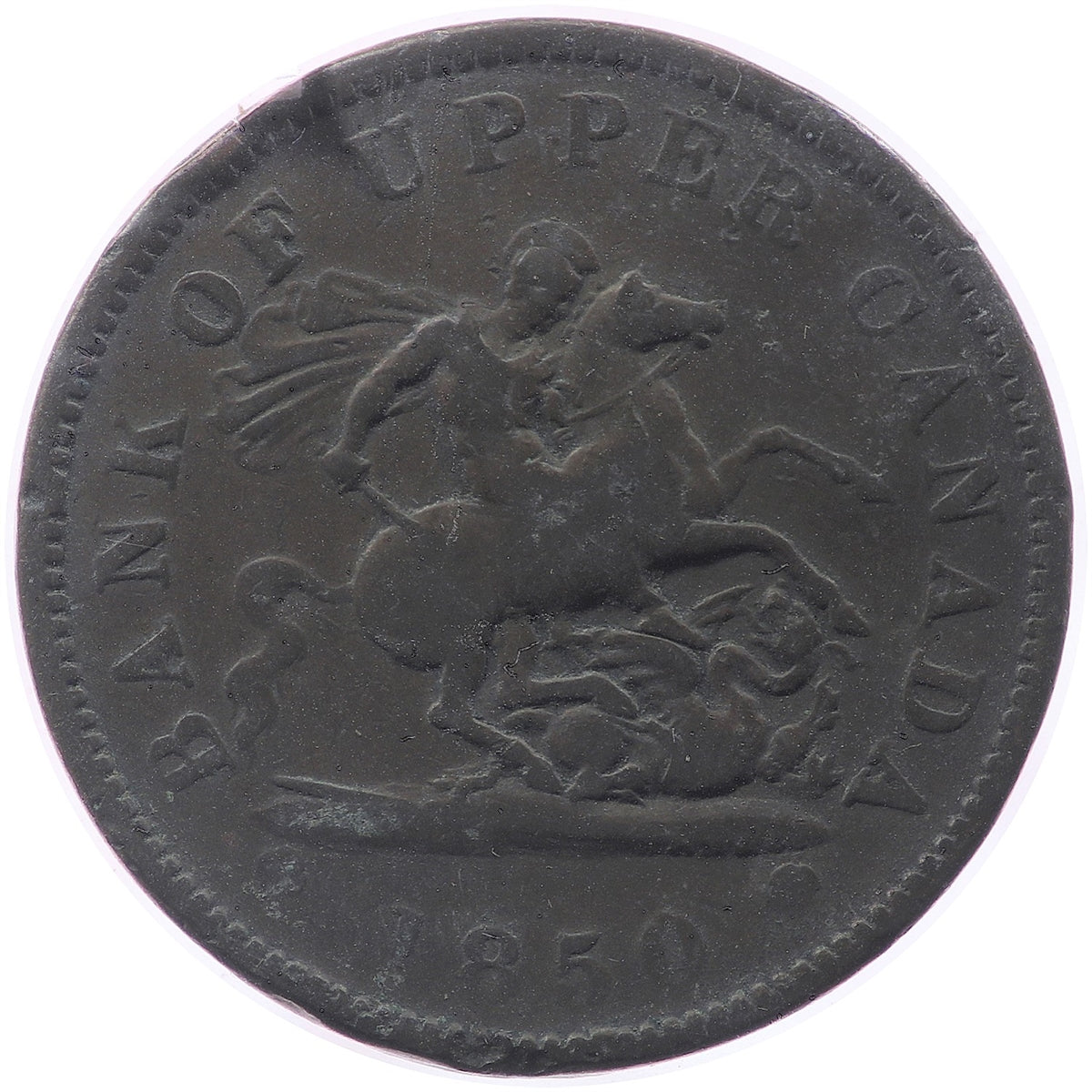 PC-6A1 1850 Province of Canada, Bank of Upper Canada Penny Token Very Good (VG8)
