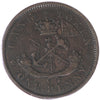 PC-6A1 1850 Province of Canada, Bank of Upper Canada Penny Token Very Fine (VF20)