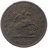PC-6B2 1852 Province of Canada, Bank of Upper Canada Penny Token Very Fine (VF20)