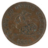 PC-6C1 1854 Province of Canada, Plain 4 Bank of Upper Canada Penny Token VF-EF (VF30)