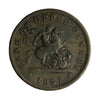 PC-6D 1857 Province of Canada, Bank of Upper Canada Penny Token F-VF (F15)