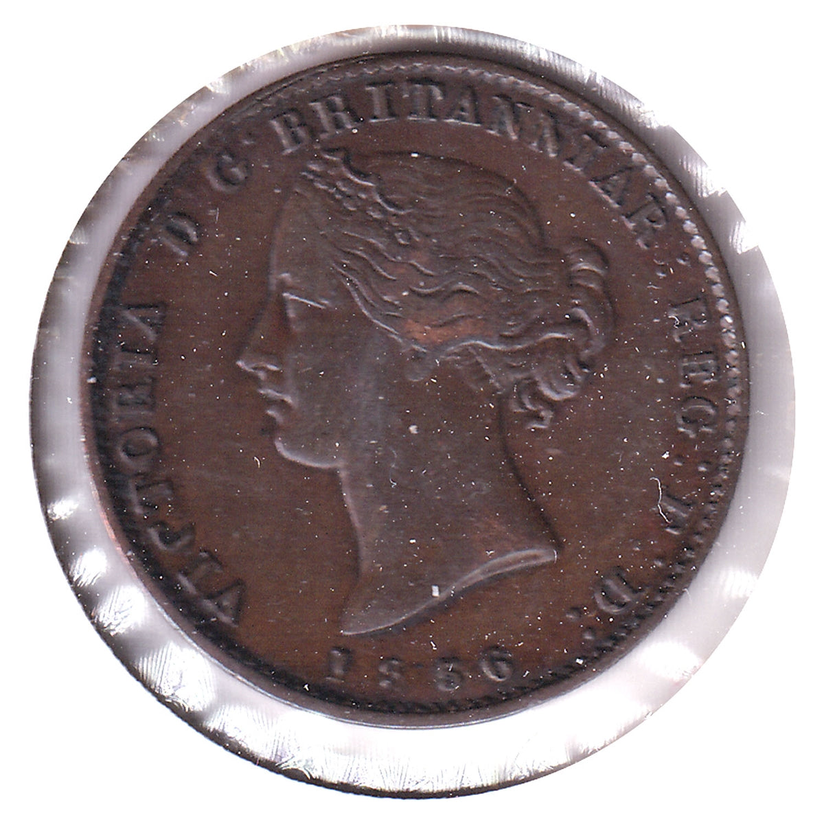 NS-5A1 1856 Nova Scotia Victoria Mayflower Half Penny Token VF-EF (VF30)
