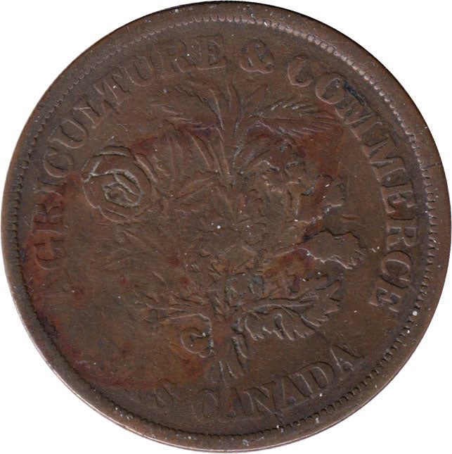 LC-5A3 (1838)  Lower Canada Banque du Peuple, Montreal Un Sou G-VG (G6)