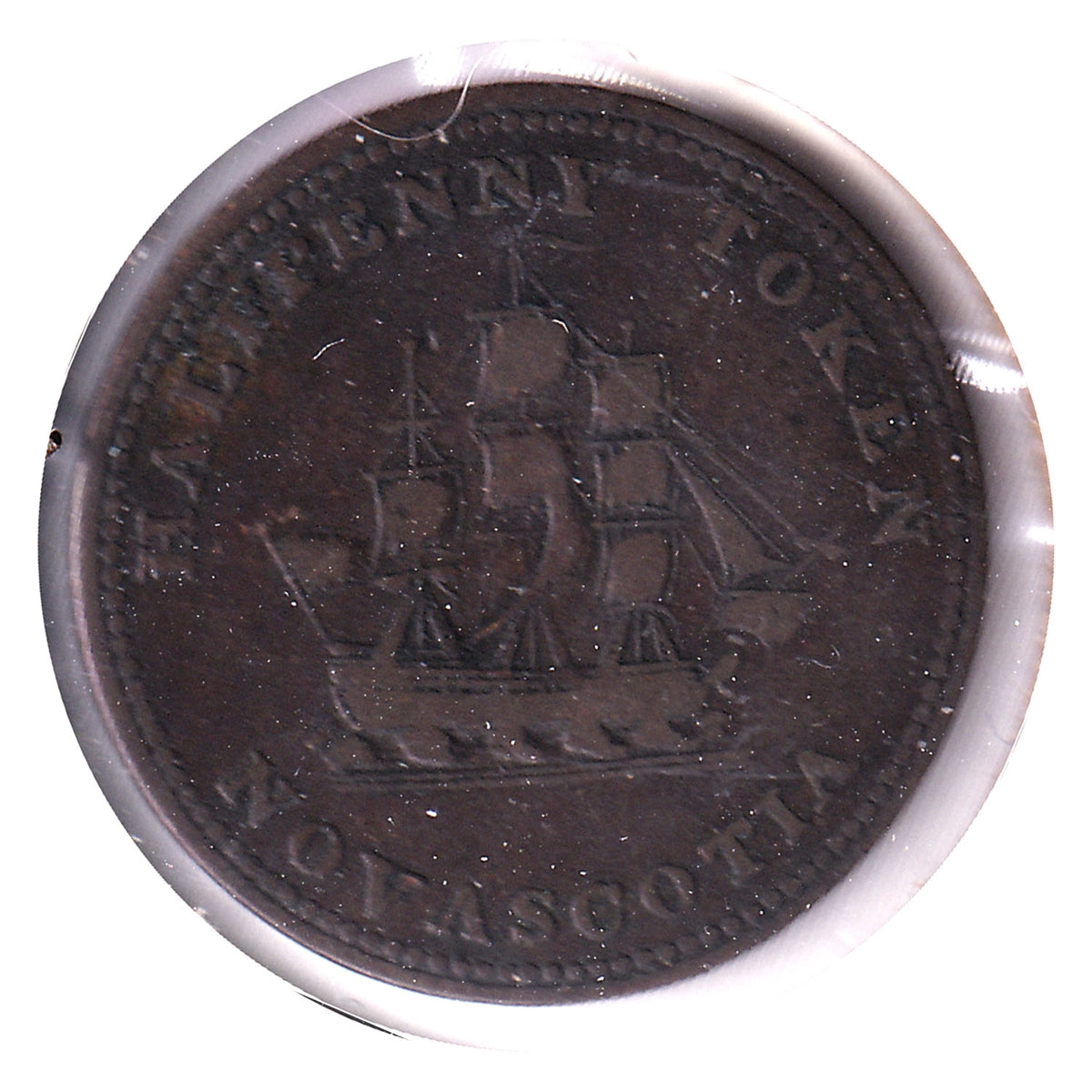 NS-11A1 1815 Nova Scotia Starr & Shannon Halifax Half Penny Token F-VF (F15)