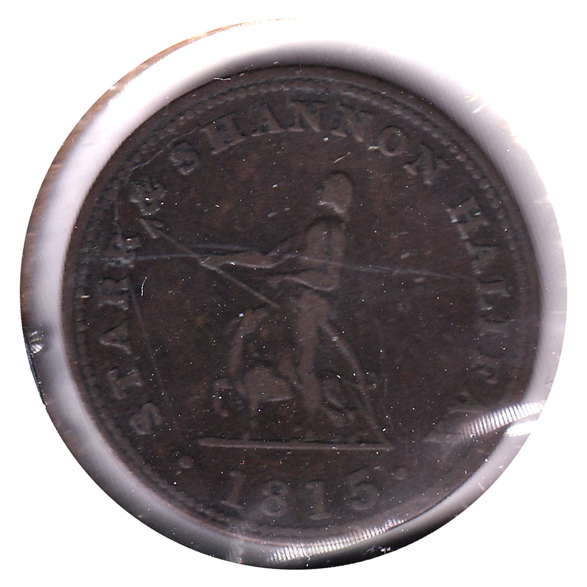 NS-11A1 1815 Nova Scotia Starr & Shannon Halifax Half Penny Token F-VF (F15)