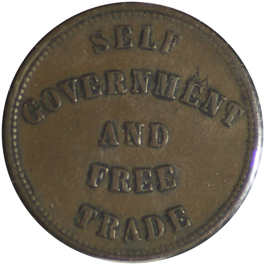 PE-7C1 1857 PEI Self Government & Free Trade Token VF-EF (VF-30)