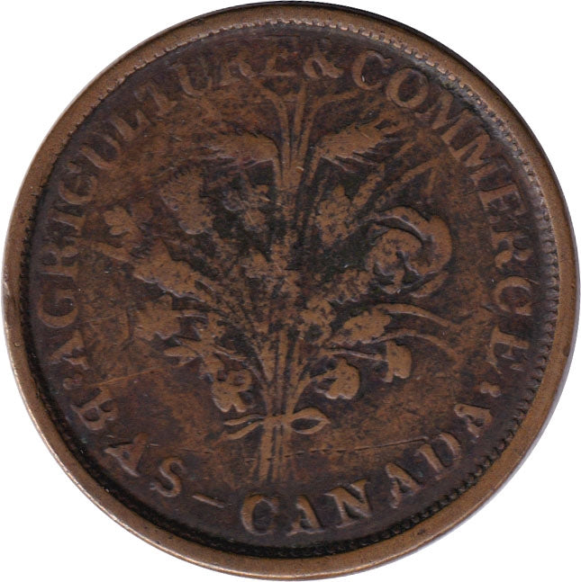 LC-31B1 No Date Lower Canada, Un Sou, Bank Token, VG-F (VG10)
