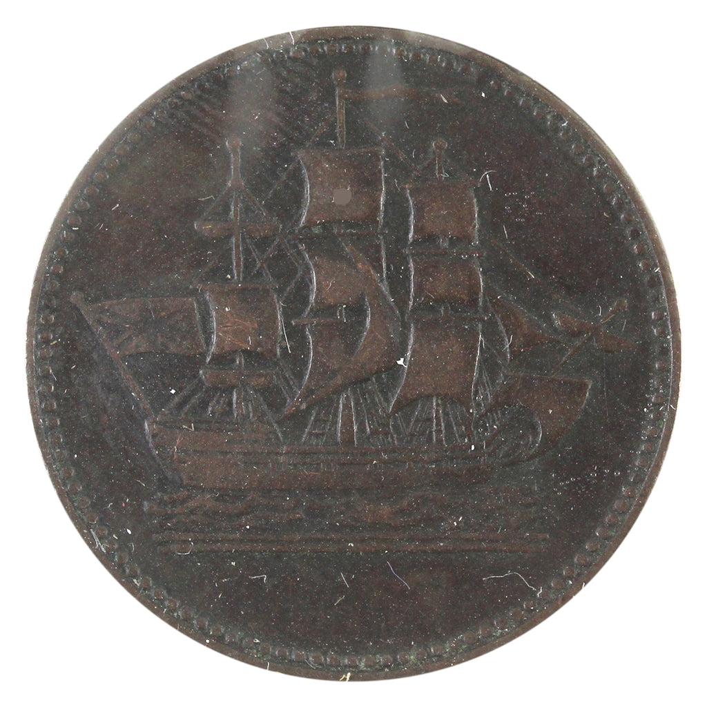 PE-10-29 (1835) PEI Ships, Colonies & Commerce Token VF-EF (VF30)