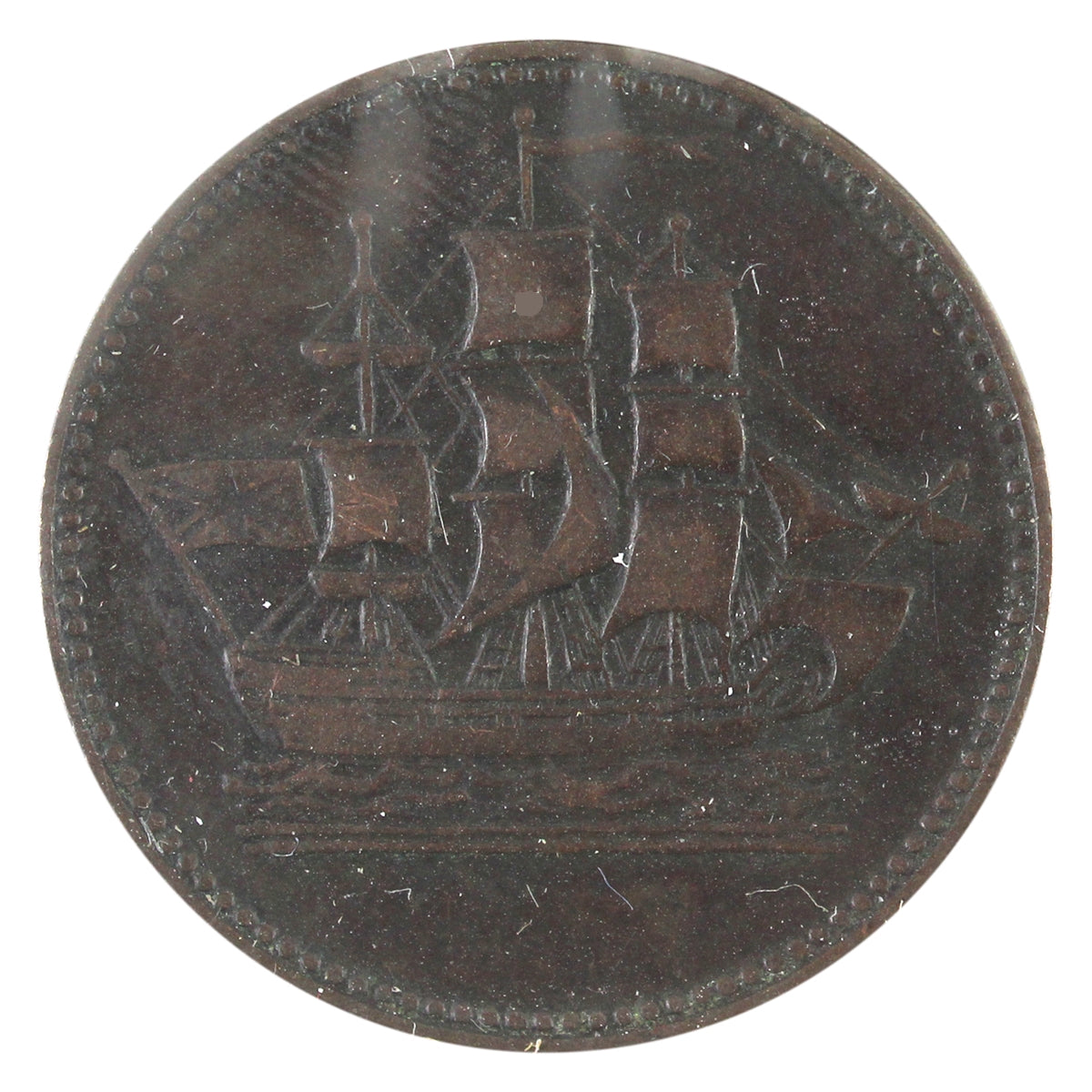PE-10-29 (1835) PEI Ships, Colonies & Commerce Token VF-EF (VF30)