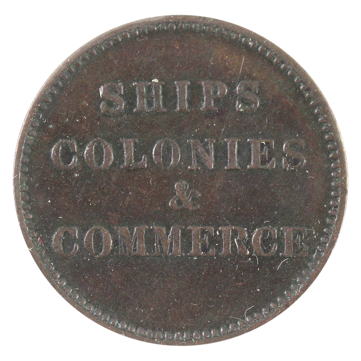 PE-10-29 (1835) PEI Ships, Colonies & Commerce Token VF-EF (VF30)