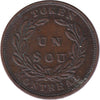 LC-28 No Date Lower Canada Un Sou, Agriculture & Commerce Bank Token, Very Fine (VF20)