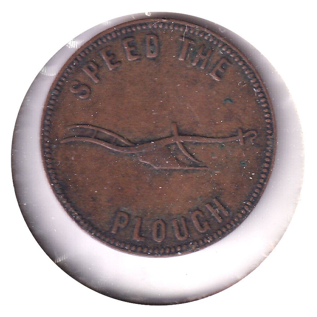 PE-5B1 No Date (1860) PEI Speed the Plough, Success to the Fisheries Token Fine (F12)