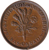 LC-27A1 No Date Lower Canada Un Sou, Agriculture & Commerce Almost UNC (AU50) $