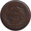 LC-24A1 No Date Lower Canada Un Sou, Agriculture & Commerce Token Very Good (VG8)