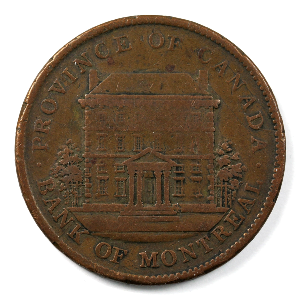 PC-2B 1842 Province of Canada Bank of Montreal Penny Token VG-F (VG10)