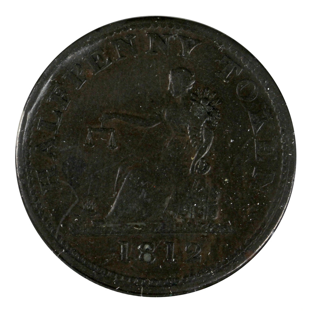 LC-46A3 1812 Lower Canada Half Penny Token VF-EF (VF30)