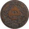 LC-36 No Date Lower Canada Un Sou, Agriculture & Commerce, Bank Token, F-VF (F15)