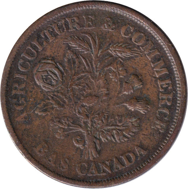 LC-5A3 (1838) Lower Canada Banque du Peuple, Montreal Un Sou, Very Fine (VF20)