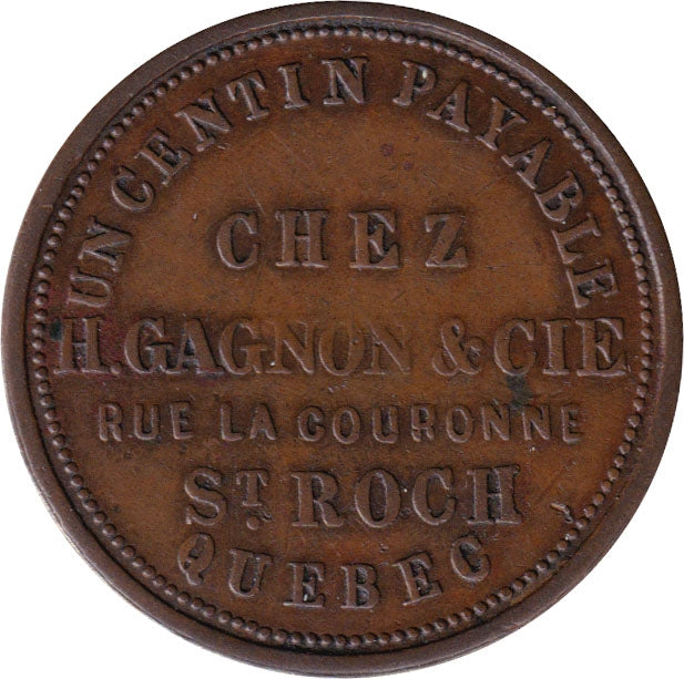 BR-571 Maison Jacques Carties St. Roch Quebec Penny Bank Token, F-VF (F15)