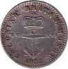 BR-860 1822 British Colonies 1/16 Dollar Bank Token, Very Fine (VF20) $