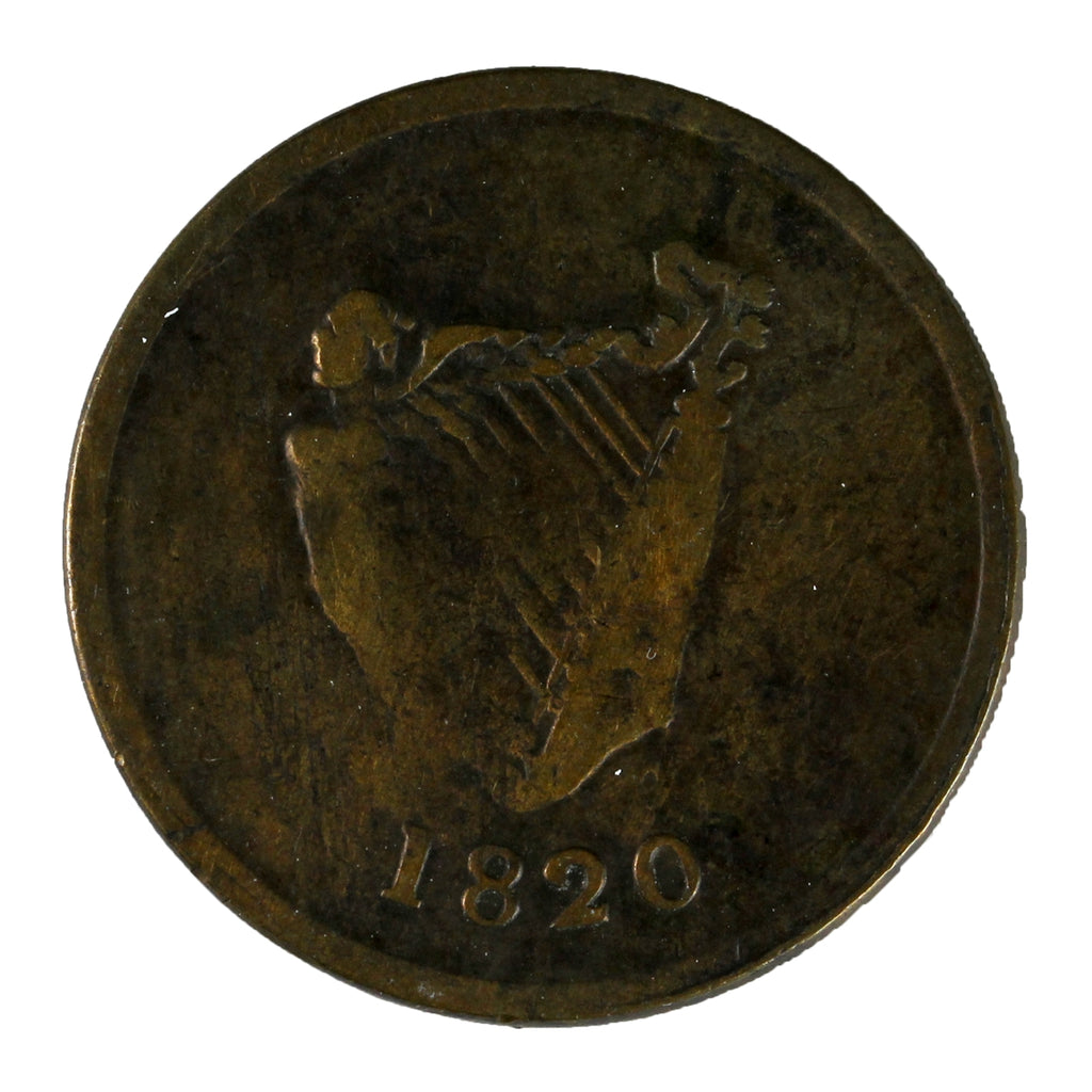 LC-60-14 1820 Lower Canada Bust & Harp Die Break Below Cuirass Token Extra Fine (EF40) $