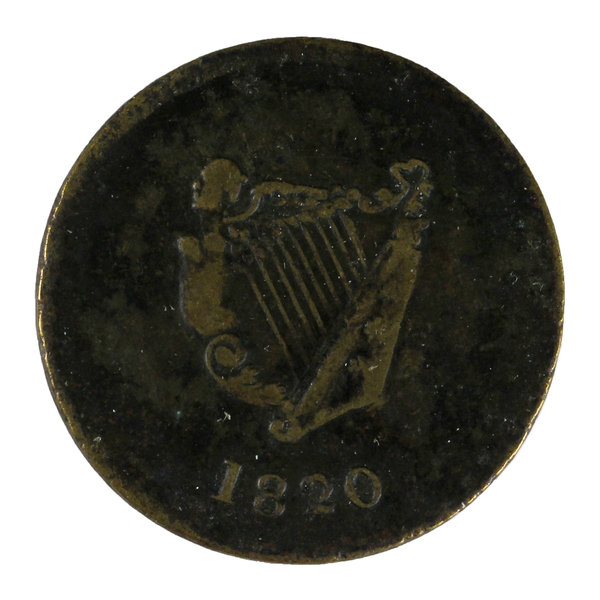 LC-60-17 1820 Lower Canada Bust & Harp Pointy Left Lobe Token AU-UNC (AU55) $