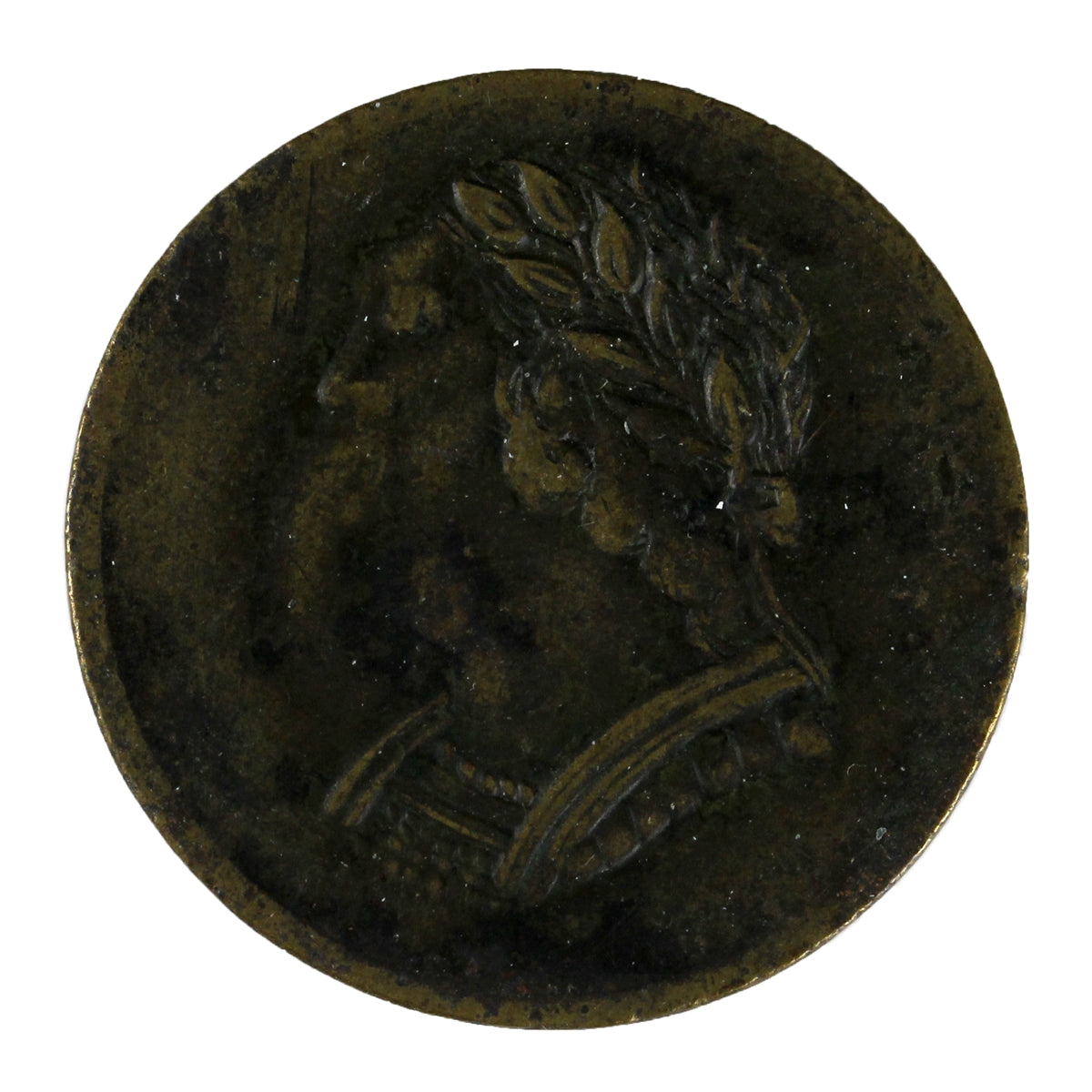 LC-60-17 1820 Lower Canada Bust & Harp Pointy Left Lobe Token AU-UNC (AU55) $