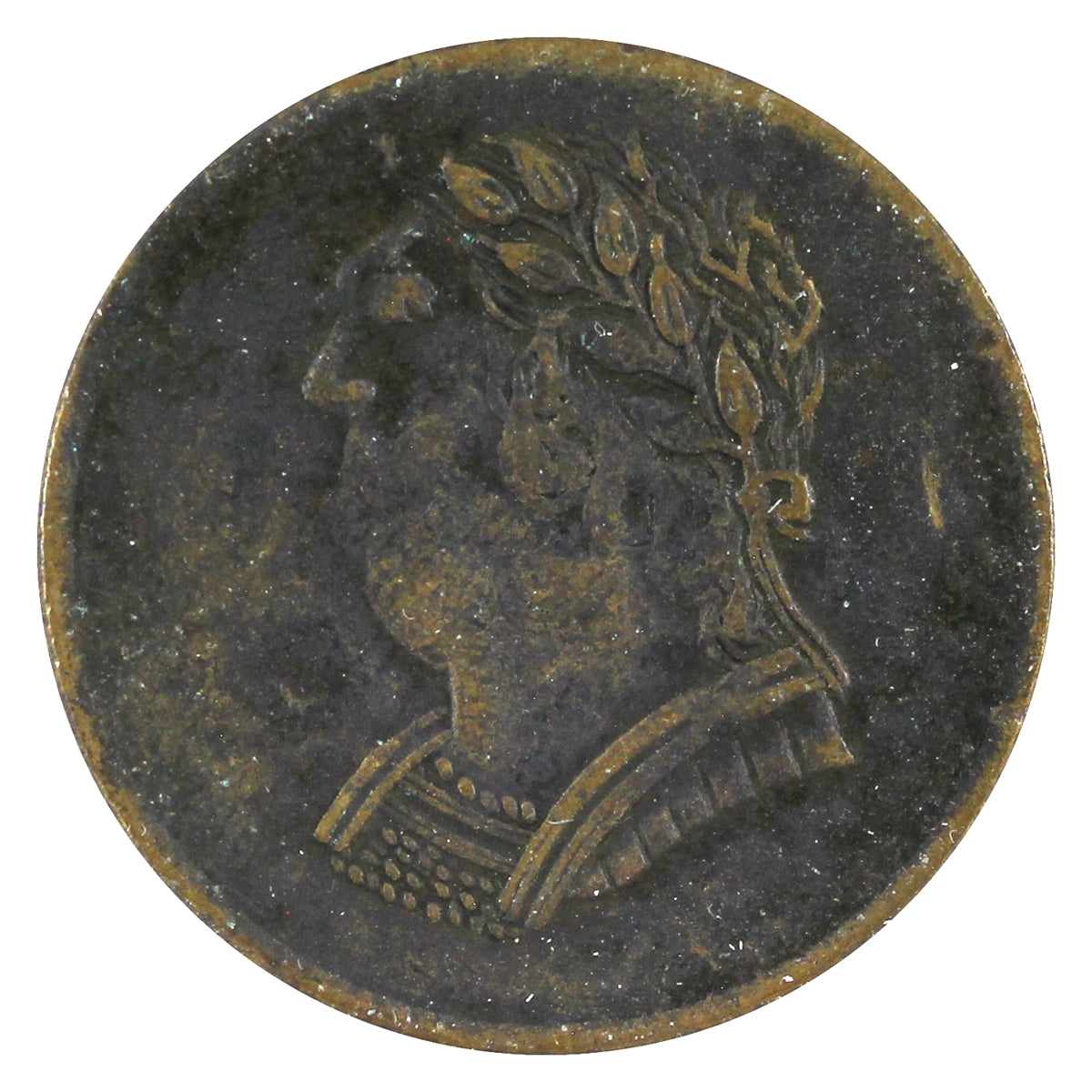 LC-60E2 1820 Lower Canada Bust & Harp Nine Strings, Brass Token Extra Fine (EF40)
