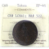 LC-8A1 1837 Province of Canada Un Sou Half Penny Bank Token ICCS Cert. EF40 (BR #522)