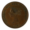 NB-1A2 1843 New Brunswick Victoria Dei Gratia Regina Half Penny Token Extra Fine (EF40) $