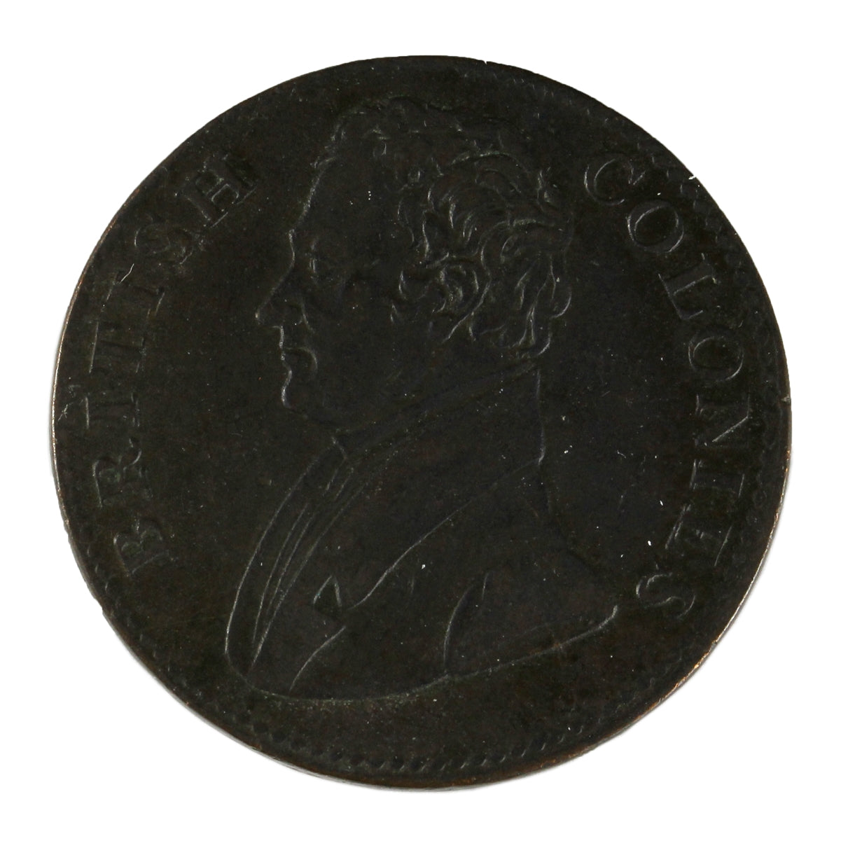 BR-993 1825 British Colonies To Facilitate Trade Half Penny Token VF-EF (VF30) $