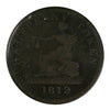 LC-48A1 1812 Lower Canada 4 Leaves 3 Daisies Tiffin Half Penny Token VG-F (VG10)