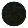 LC-48A2 1812 Lower Canada 2 Leaves 3 Daises Copper Tiffen Half Penny Token F-VF (F15)