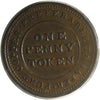 NS-20B3 1814 Nova Scotia Trade & Navigation Penny Token EF-AU (EF45)