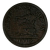LC-48A2 1812 Lower Canada 2 Leaves 2 Daises Tiffen Half Penny Token Very Fine (VF20)