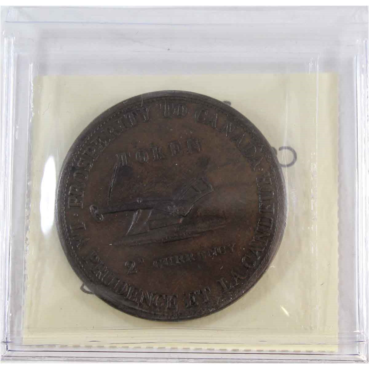 UC-3 1822 Upper Canada Lesslie & Sons Toronto Token ICCS Certified VF30 BR#717