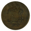 LC-48C2 1812 Lower Canada Clockwise Wreath, Tiffen Half Penny Token Very Fine (VF20)