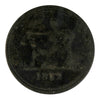 LC-48C2 1812 Lower Canada Clockwise Wreath, Brass Tiffen Half Penny Token F-VF (F15)