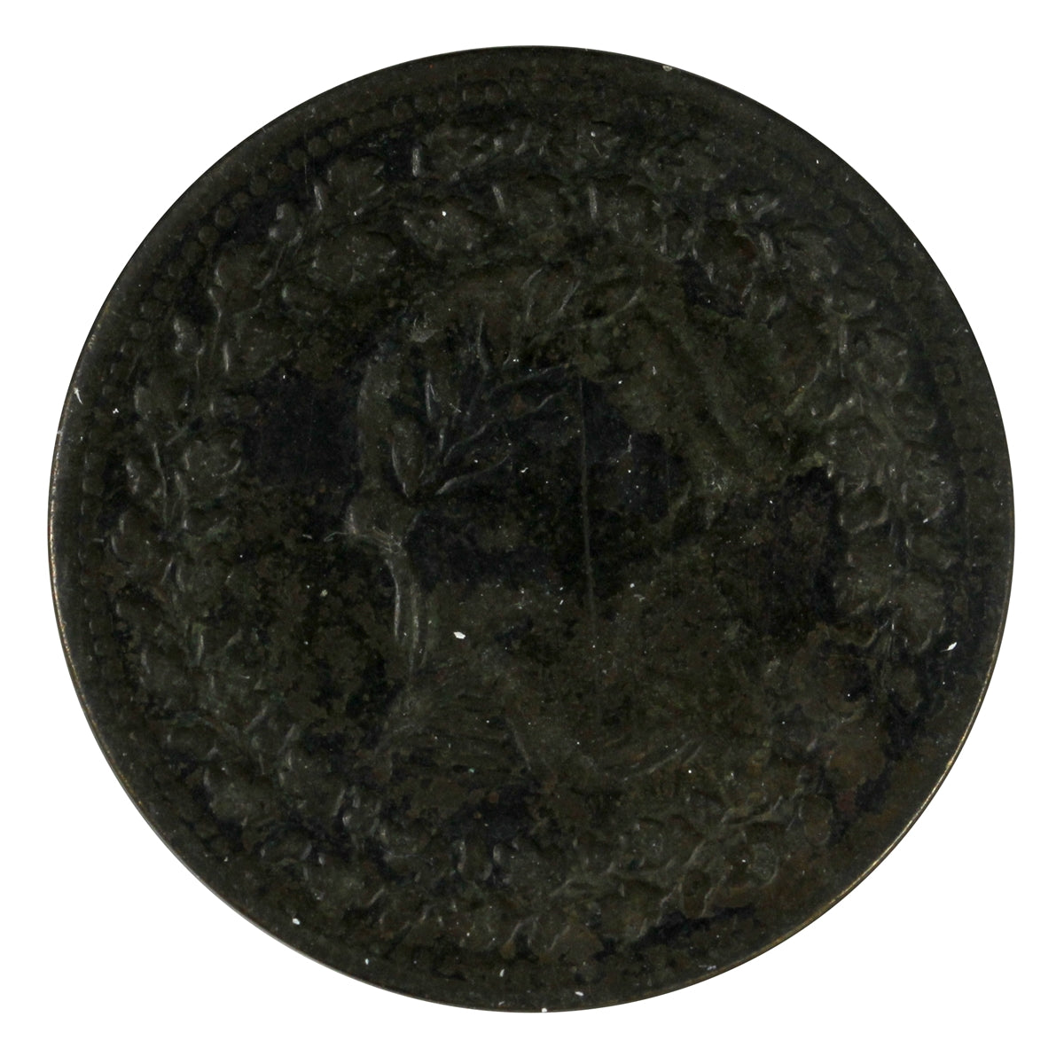 LC-48C2 1812 Lower Canada Clockwise Wreath, Brass Tiffen Half Penny Token F-VF (F15)