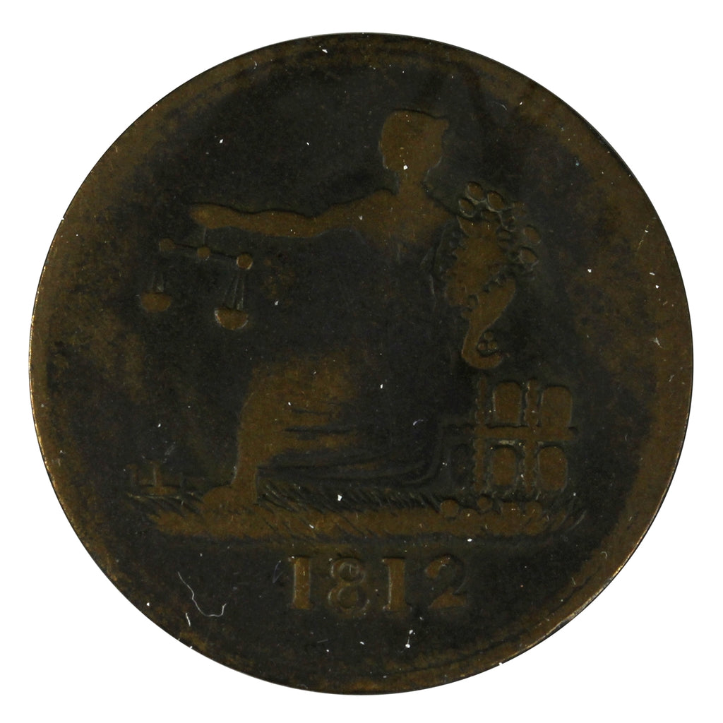 LC-48C2 1812 Lower Canada Clockwise Wreath, Tiffen Half Penny Token Very Good (VG10)
